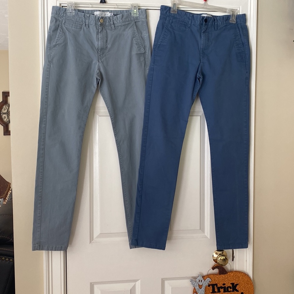 Two pairs H&M label of graded goods skinny fit pants